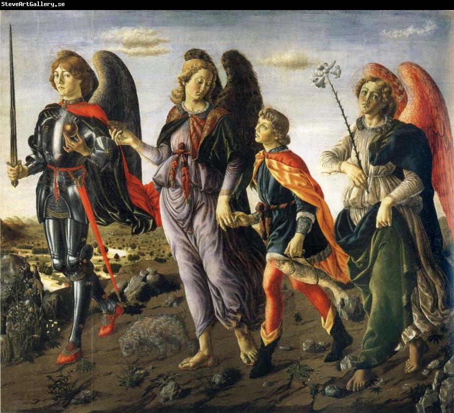 Francesco Botticini Tobias and the ore angels Michael, Rafael and Gabriel